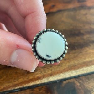 Genuine White Buffalo Ring